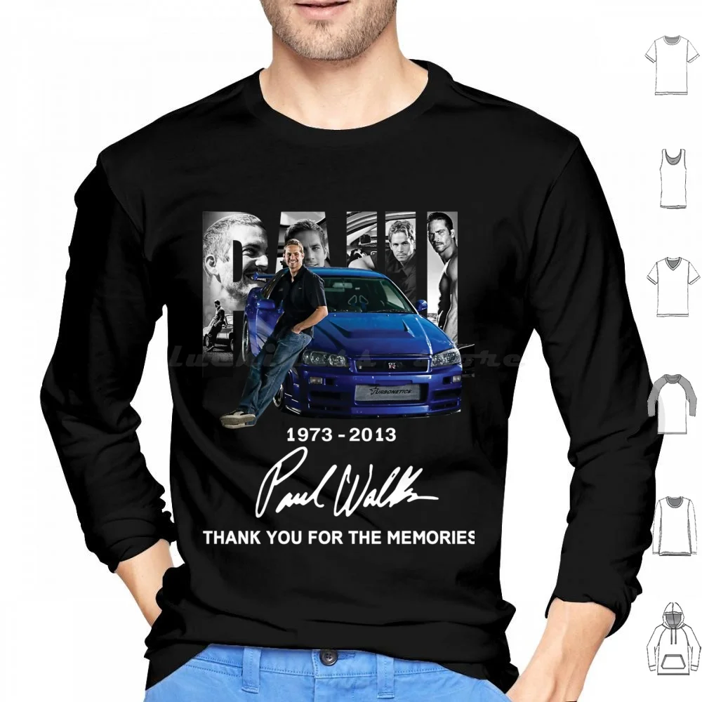 1973-2013 : Remembering Páúl Wálkér And His Impact Hoodie cotton Long Sleeve Fast X Fast Furious 2Jz Familia Fast And