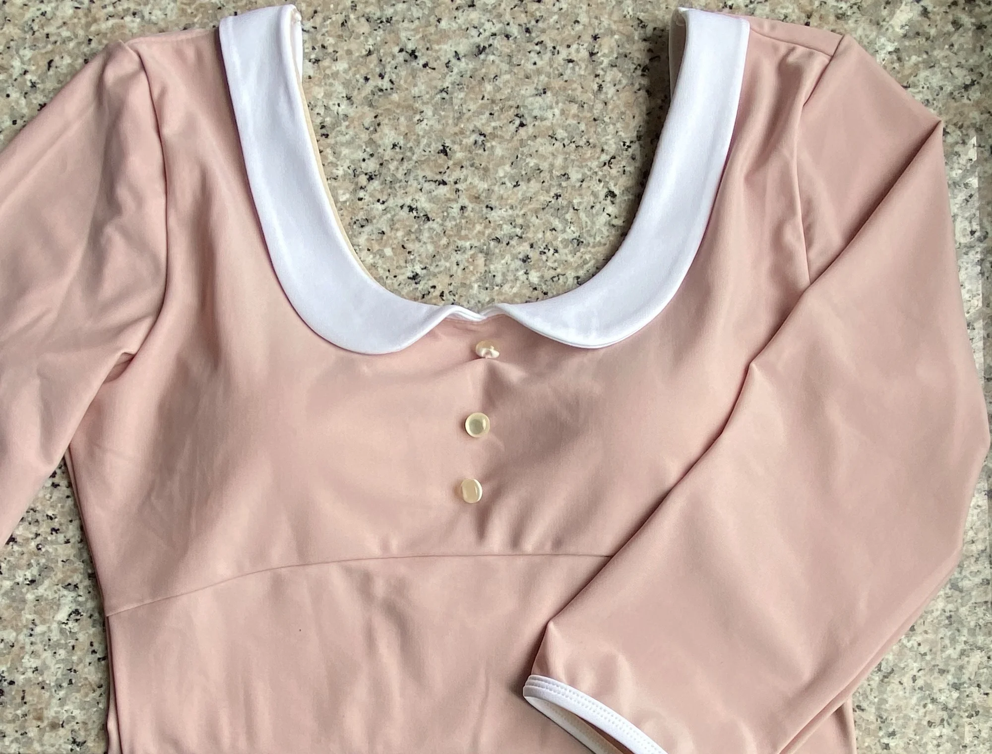 Doll Collar Middle Sleeve Basic Training Leotard+Skirt Set Col Claudine Freshing Lady Daily Practice Ballet Dance Leotards