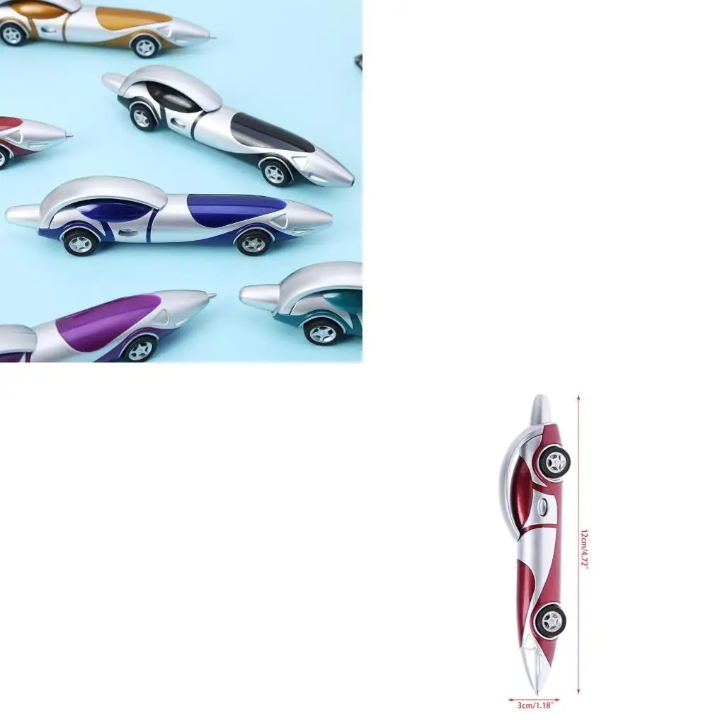 Funny Novelty Design Racing Car Shaped Ballpoint Pen Office Child Kid Toy Gift