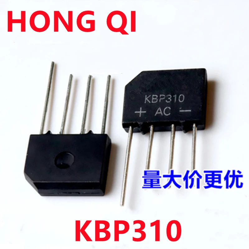 Diodo do retificador da ponte, KBP310, 3A, 1000V, 10 PCes
