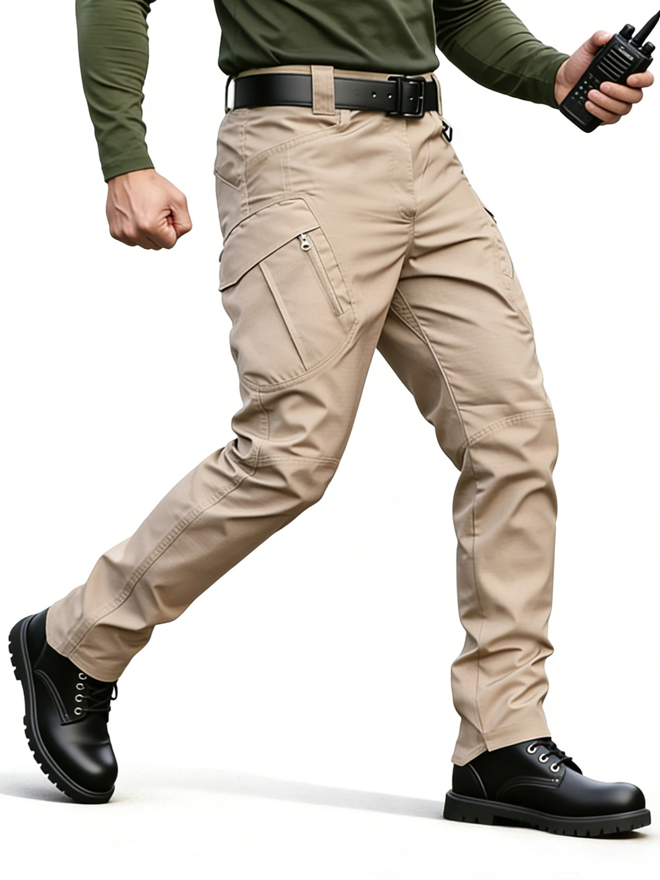 

Тактические рабочие брюки-карго цвета хаки для мужчин, прочные многокарманные брюки из рипстопа для активного отдыха, водонепроницаемые утилитарные брюки
