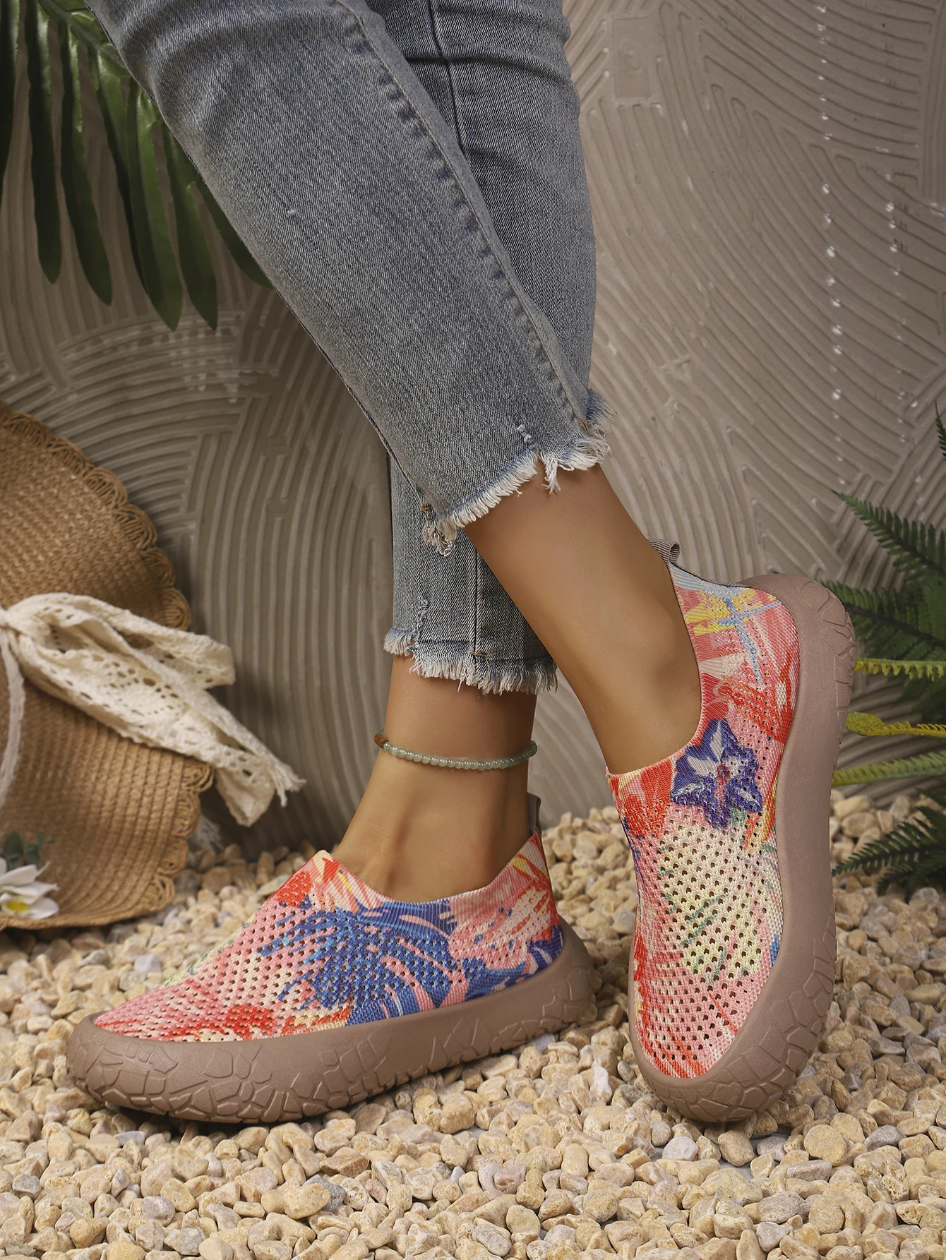 2026 Frühling Herbst Damen Slip-On Sneaker mit Sonnenblumenmuster, Leichte Atmungsaktive Rutschfeste Mesh-Herbst-Wanderschuhe, Park-Light-Wanderschuhe – Detail 19
