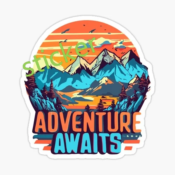 Personality 3D Adventure Awaitss Sticker Motorcycle Off-road Laptop Helmet Accessories Waterproof Reflective Sunscreen Decals
