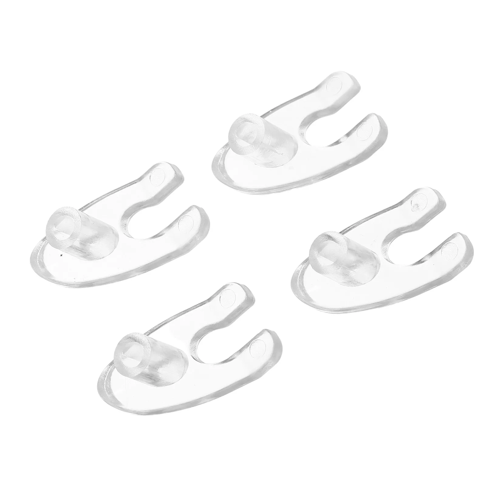 4Pcs Beauty Gun Presser Foot Transparent Plastic Electroporation Device Replacement Part for Precise Serum Injection and Tube