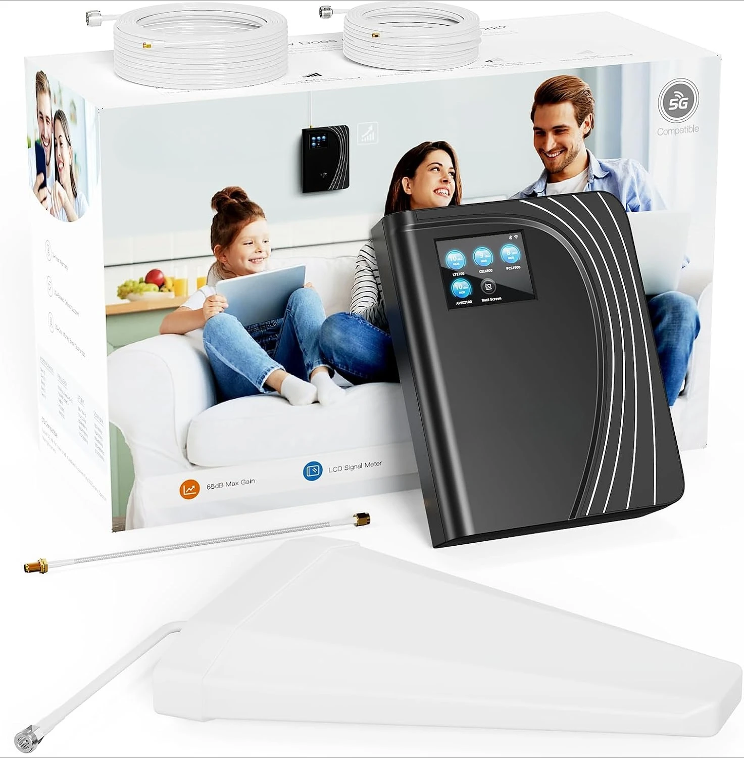 

Усилитель сотового телефона, усилитель сотового телефона 4G LTE 5G с крышкой сенсорного ЖК-экрана 4,500 кв. футов для домашнего сельского коттеджа — бесплатная доставка