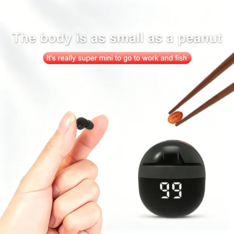 SK18-Mini wireless Bluetooth headphones. Concealed wearing design. Excellent sound quality. Long battery life. Noise isolation.