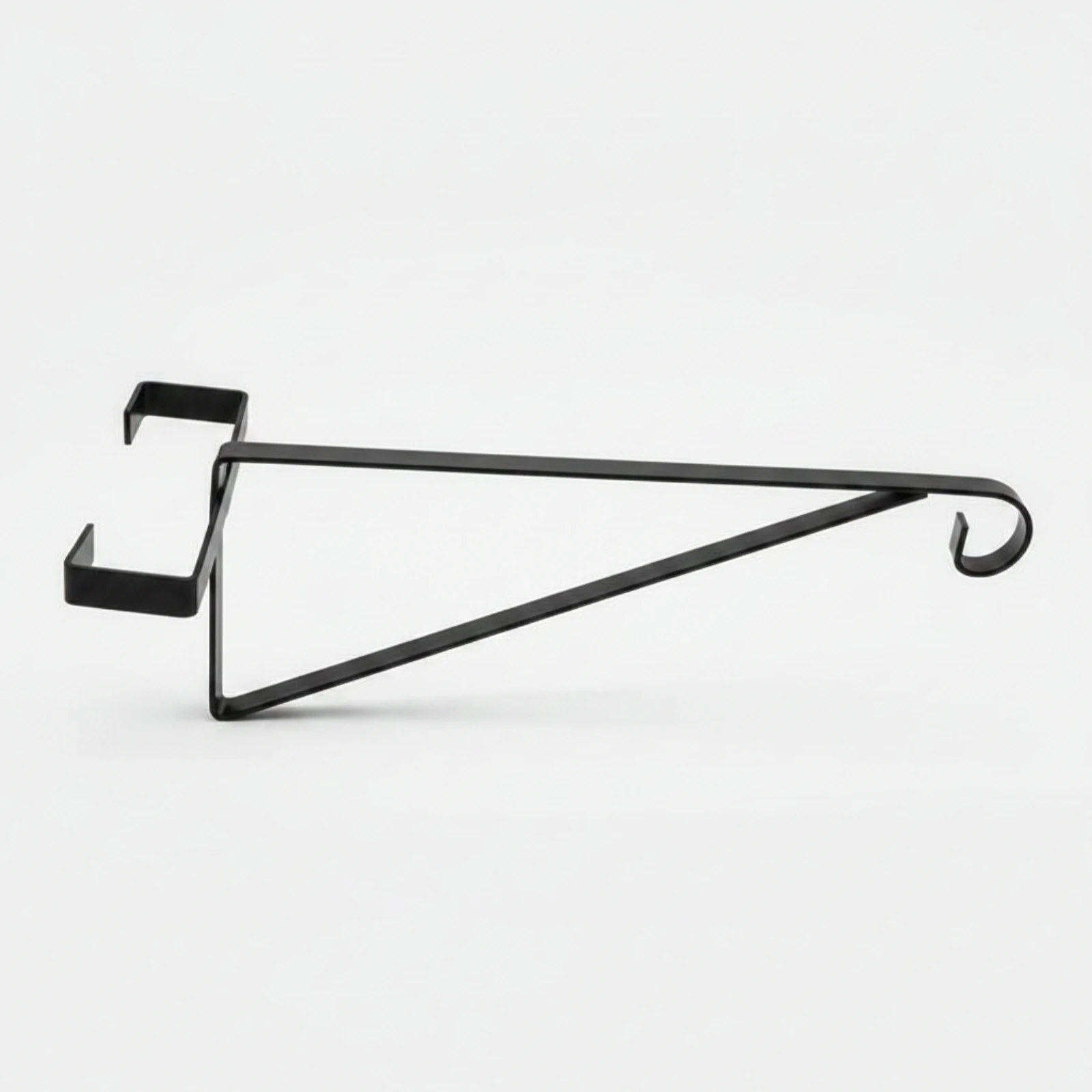 4 Pieces Hanging Basket Bracket Easy to Install Fence Post Hanger Hanging Basket Hook Clamp-on Bracket with Hook Powder-Coated view 4
