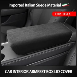 Painel de Proteção Center Console Box para Interiores do Carro, Tampa do Apoio de Braço, Capa de Almofada para Tesla Model 3, Model Y, 2018