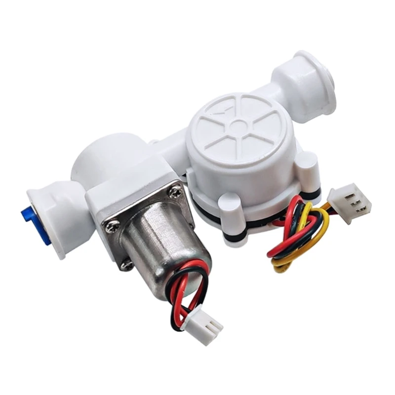 2 in 1 Water Flow Sensor Solenoid Valve Integrated Valve 1/4