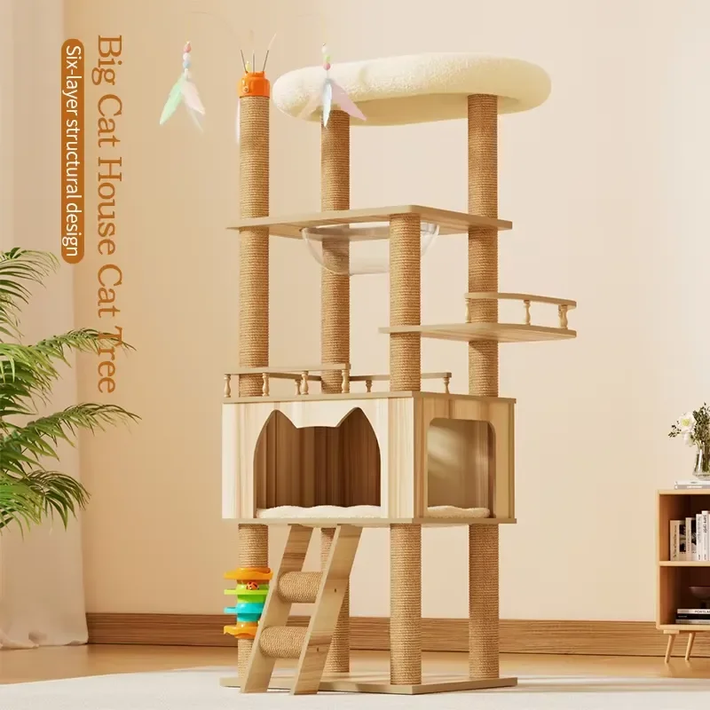 for Pet Big Cat Apartment Tree Toy Modern Tree Tower Multi Layer Cat Climbing Frame