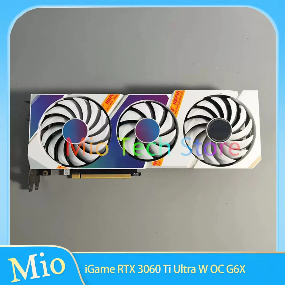 Graphics card white three fan 8GB graphics memory HDMI+DP interface iGame RTX 3060 Ti Ultra W OC G6X