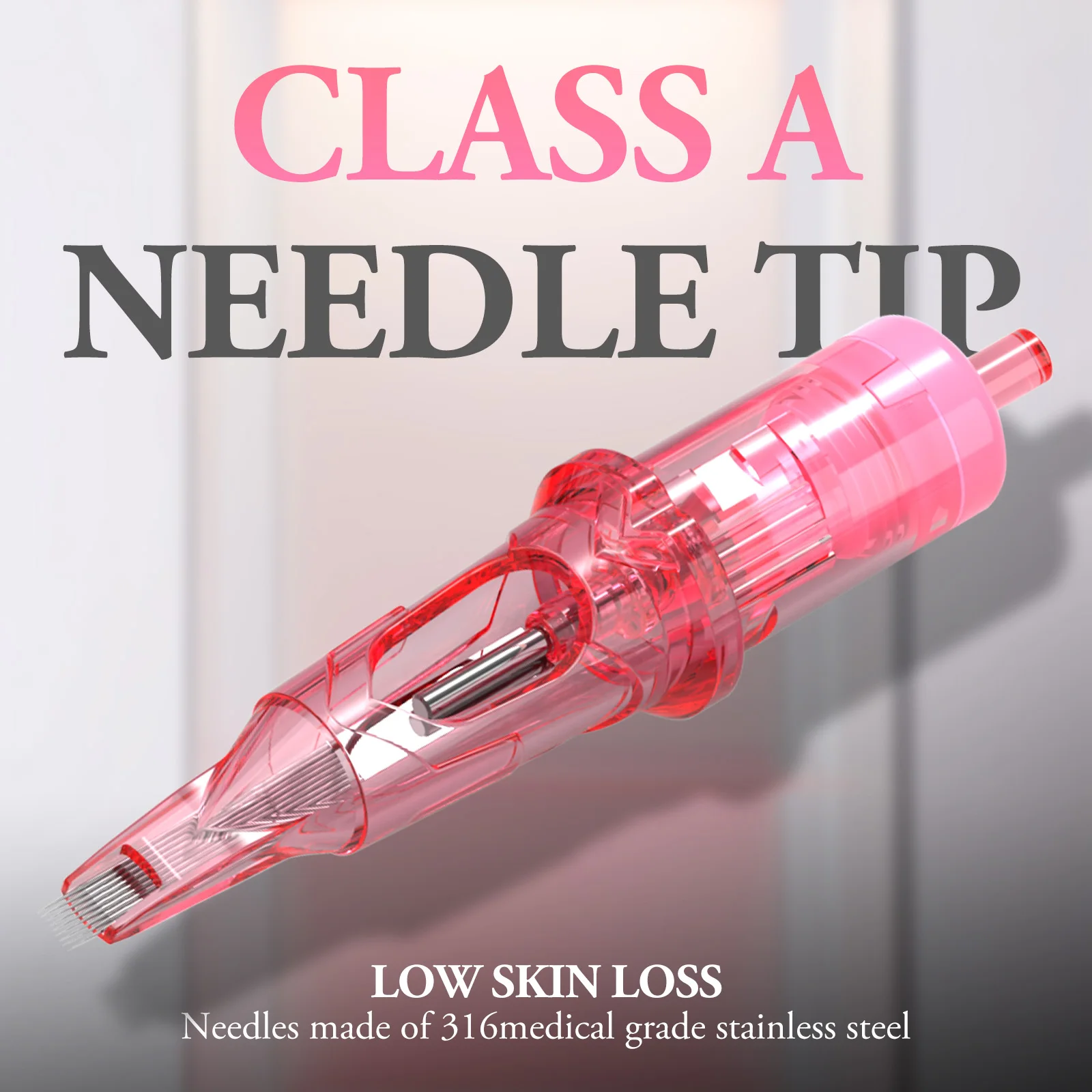 Ambition 10pcs Pink Pro Tattoo Cartridge Permanent Makeup Tattoo Needle RL RM Disposable Safety Needle Mix Tattoo Machine Pen