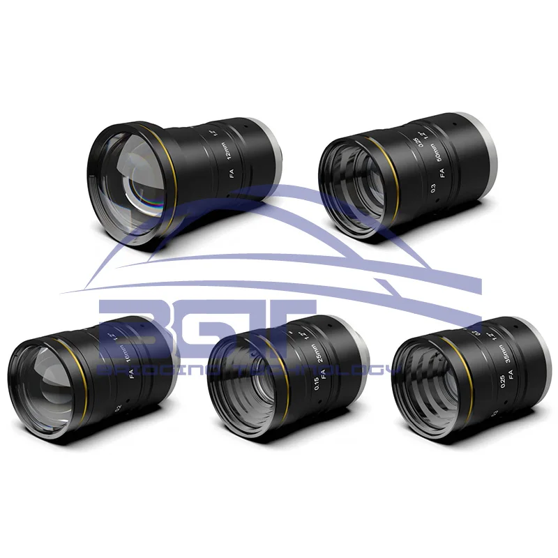 20MP 8 12 16 25 35 50mm C Mount mesin visi inspeksi industri len FA lensa apertur tetap