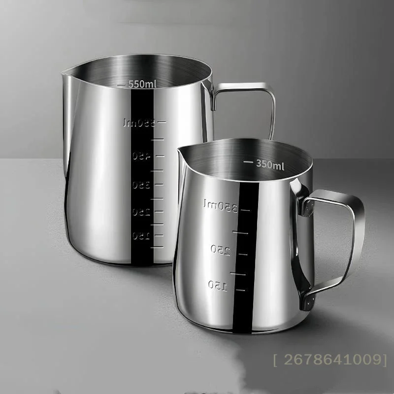 ⚑350ml/600ml Stainless Steel Frothing Pitcher Espresso Pull Flower Cup Cappuccino Coffee Milk Frother Mugs
