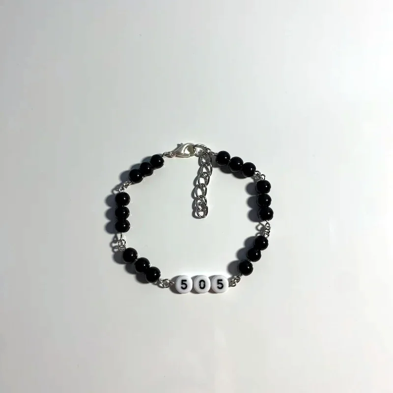 Handmade 505 Inspiration Bracelet | y2k | Black Beaded Bracelet | Perfect Jewelry for Her