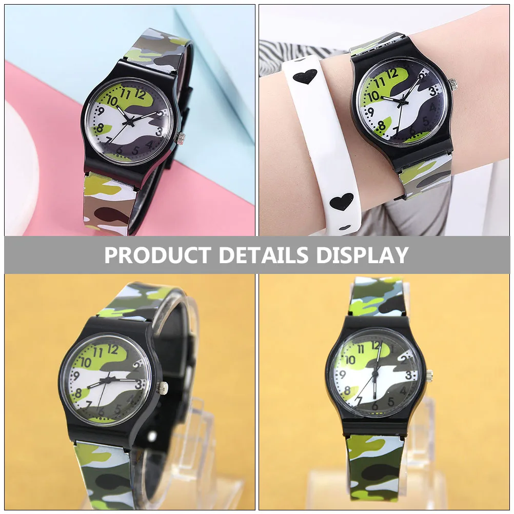 1Pcs Children Quartz Watch Durable Kids Camouflage Design Waterproof Adjustable Cool Fashion Timepiece Children Camouflage Watch