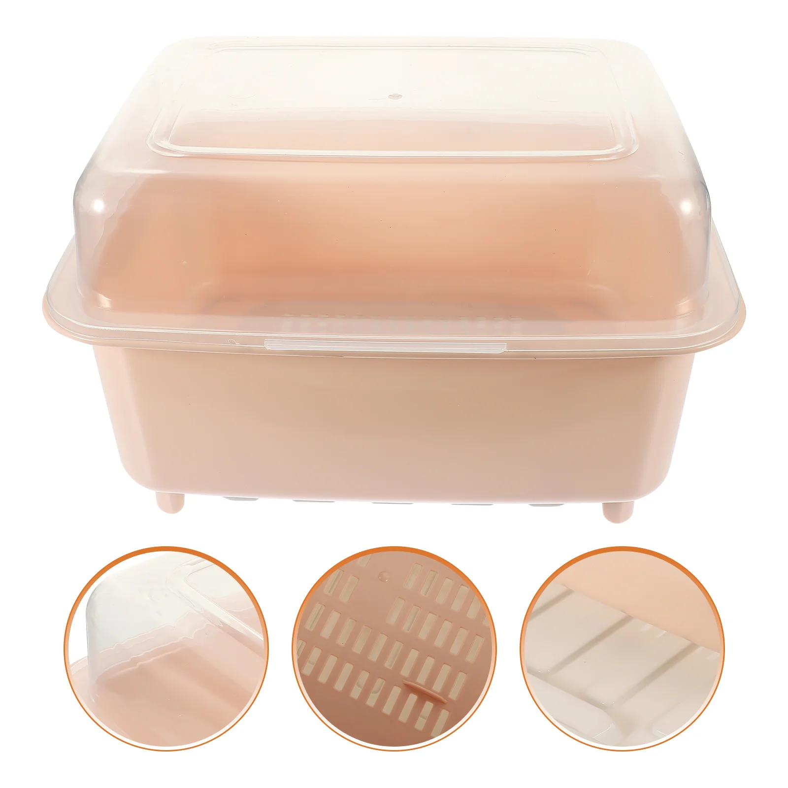 1 pz drenaggio stoviglie scatola scolapiatti eco-friendly PP scatola di immagazzinaggio da cucina per bacchette ciotole tazze posate trasparente