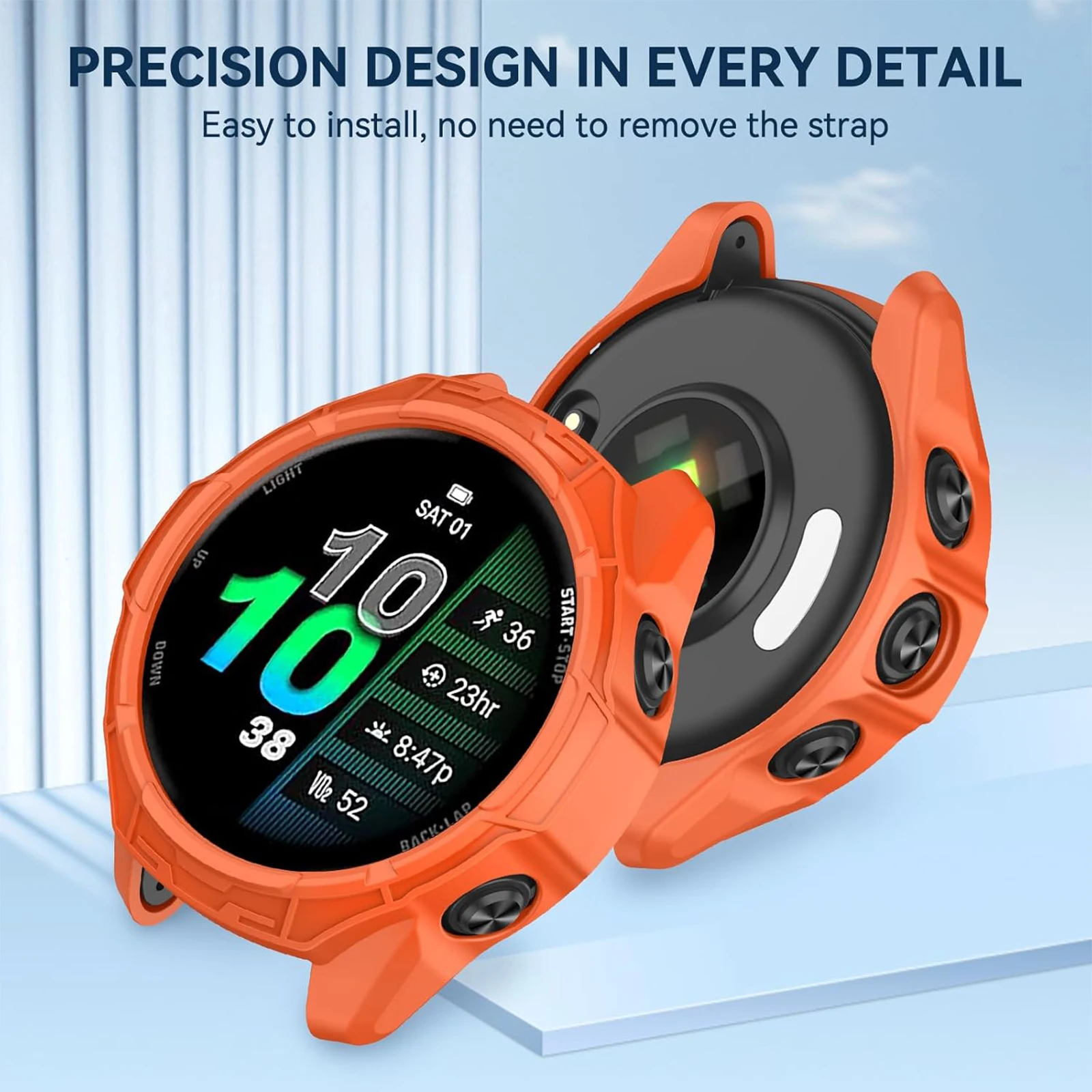 For Garmin Forerunner 170 970 570/Venu4 Case Cover Soft TPU Anti-scratch Protective Shell Frame Bumper Protector Watch Accessory