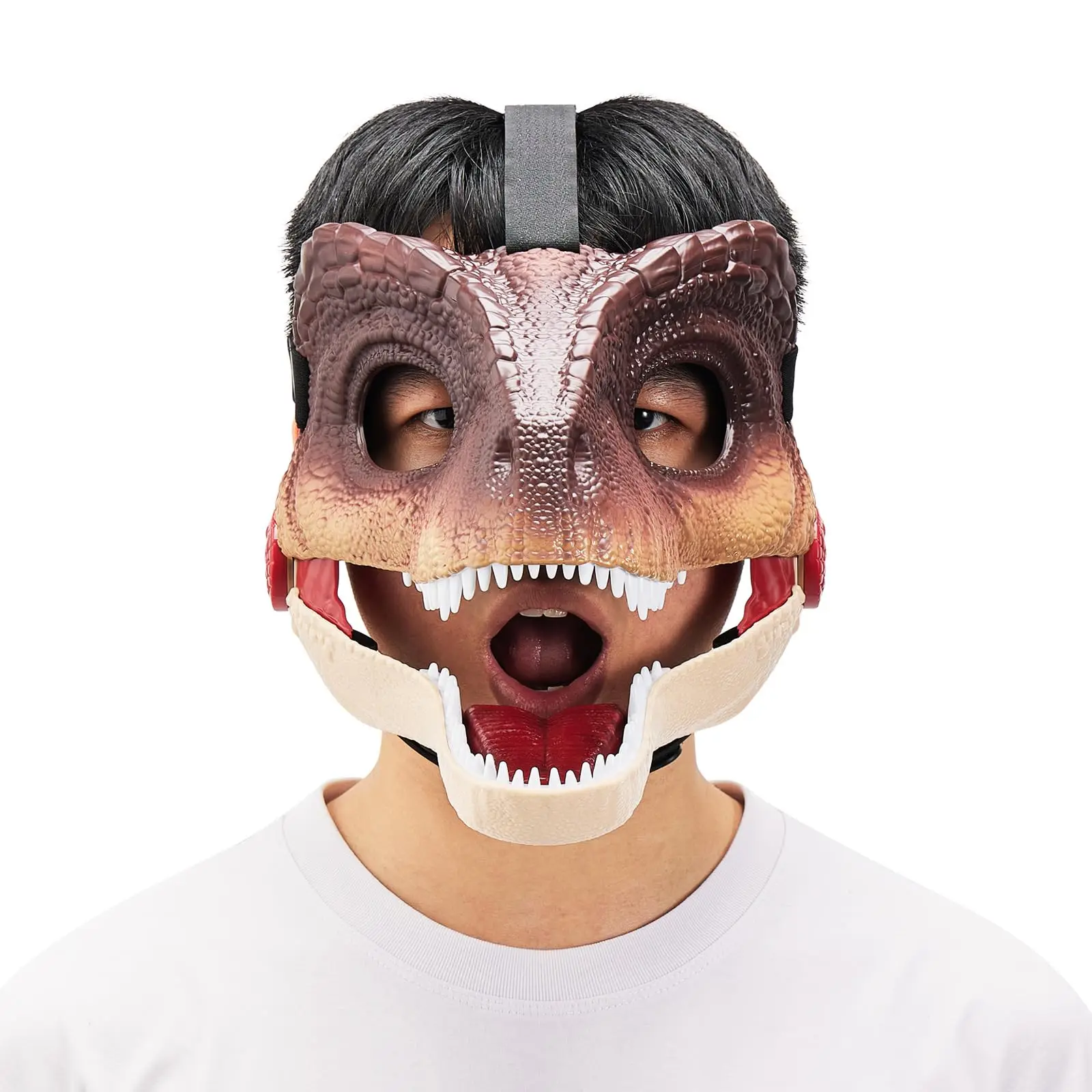 

Moving Jaw Halloween Mask Dinosaur Head Face Mask Movable Mouth Party Cosplay Props Funny Dinosaur Mask Dino Mask