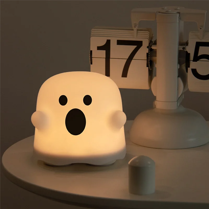 B52C Ghost Halloween Night Light Lamp Decor Night Light For Bedroom, Rechargeable Cute Lamp Kawaii, Nightlights For Cute Gifts A