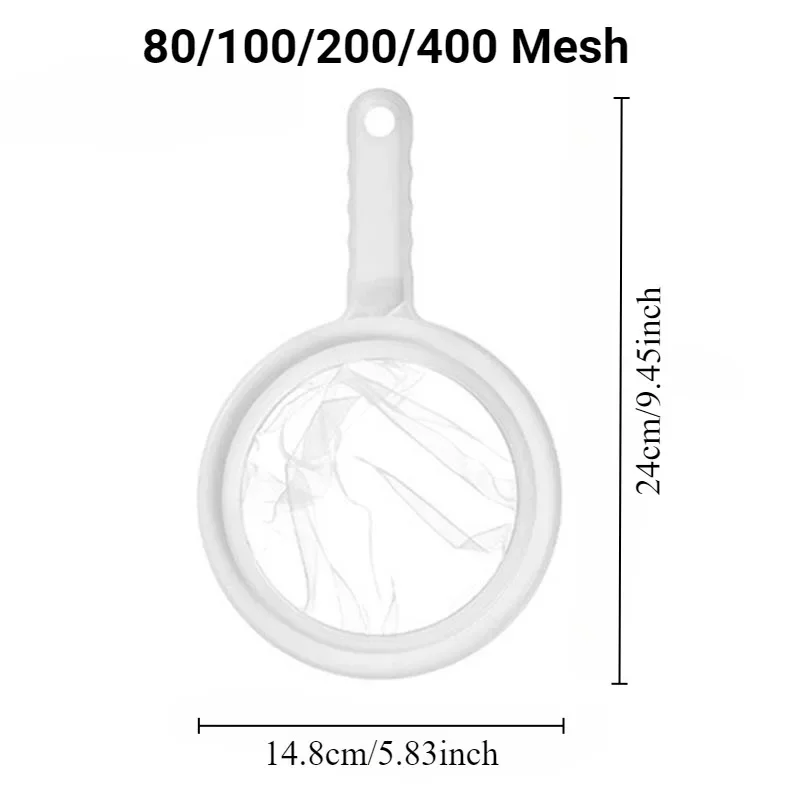 1pc 80/100/200/400Mesh Handheld Home Soymilk Milk Coffee Strainer Juice Extraction Reusable Strainer