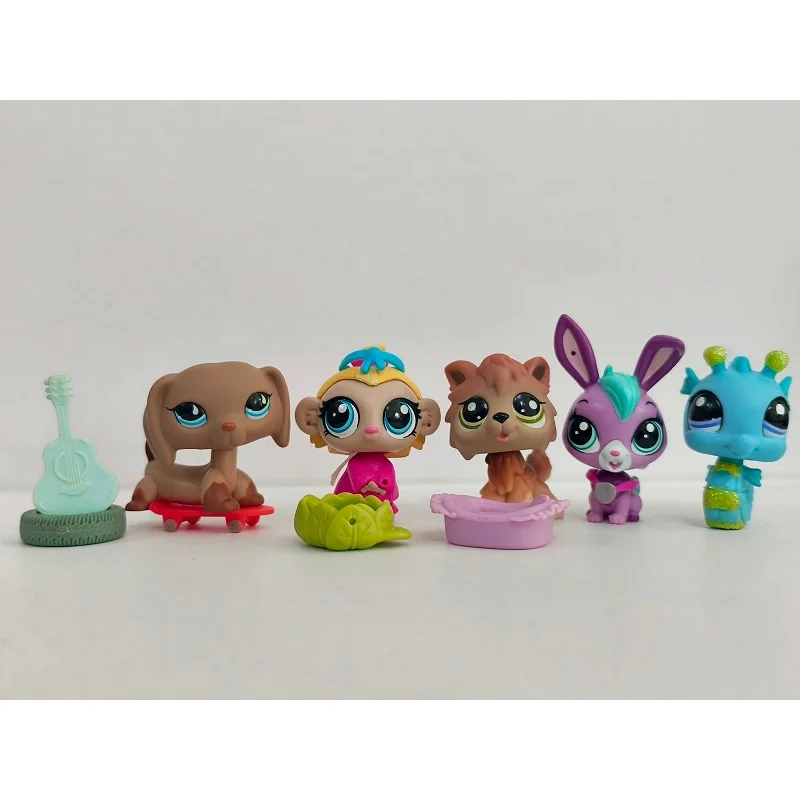 

5 шт./лот LPS игрушка собака кролик морской конек с аксессуарами мини зоомагазин Fgures # 262