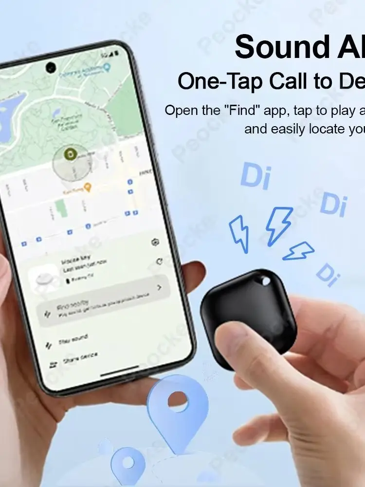 Mini GPS Tracker Compatible with Google Find Hub Device Smart Locator Pet Car Key Anti Lost GPS Track Finder For Android System