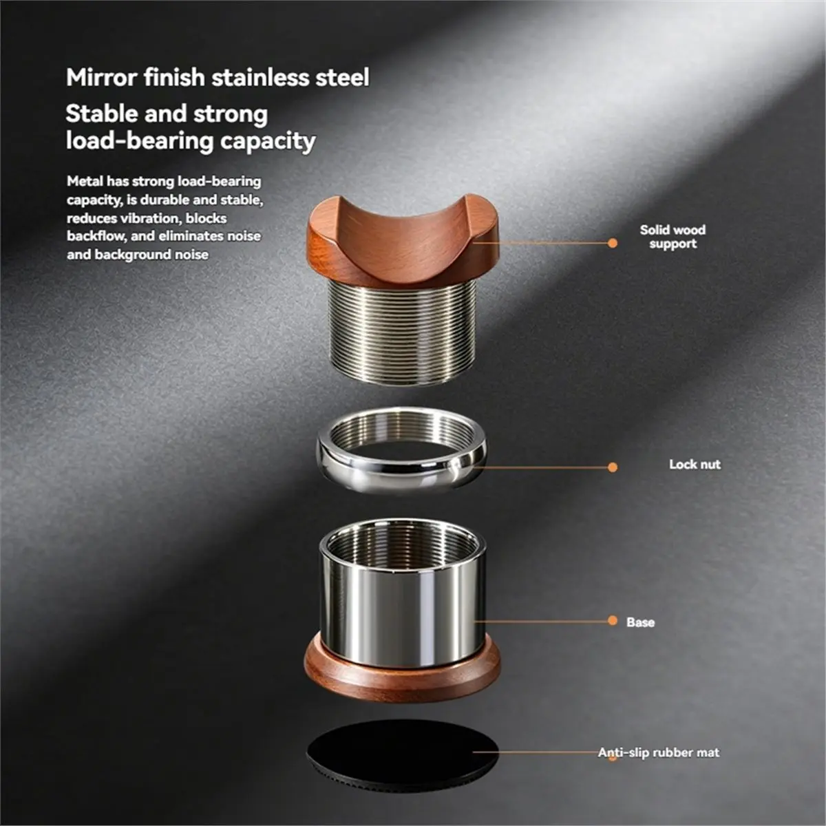 HiFi Audio Cable Support Stand Vibration-Isolating Metal Bracket for Speaker Power Signal Cables Management 42mm