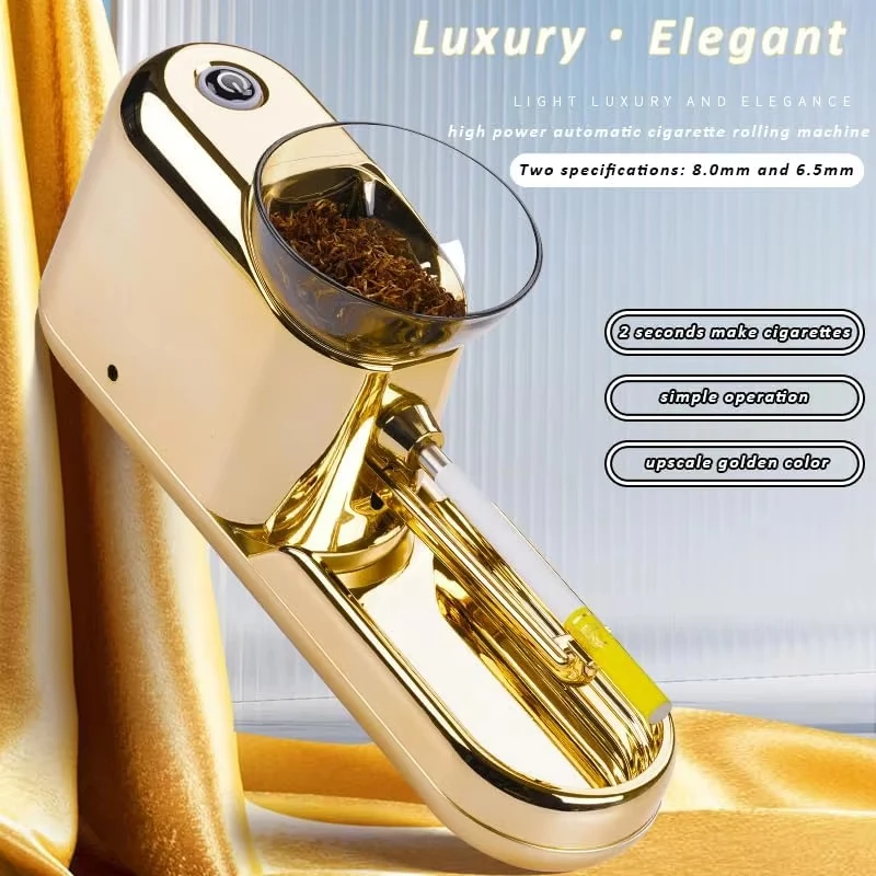 6.5/8 mm Tube and Pre Roll Cones Automatic Cigarette Rolling MachineElectric Tobacco Filling Machine Joint Cigarette Accessories