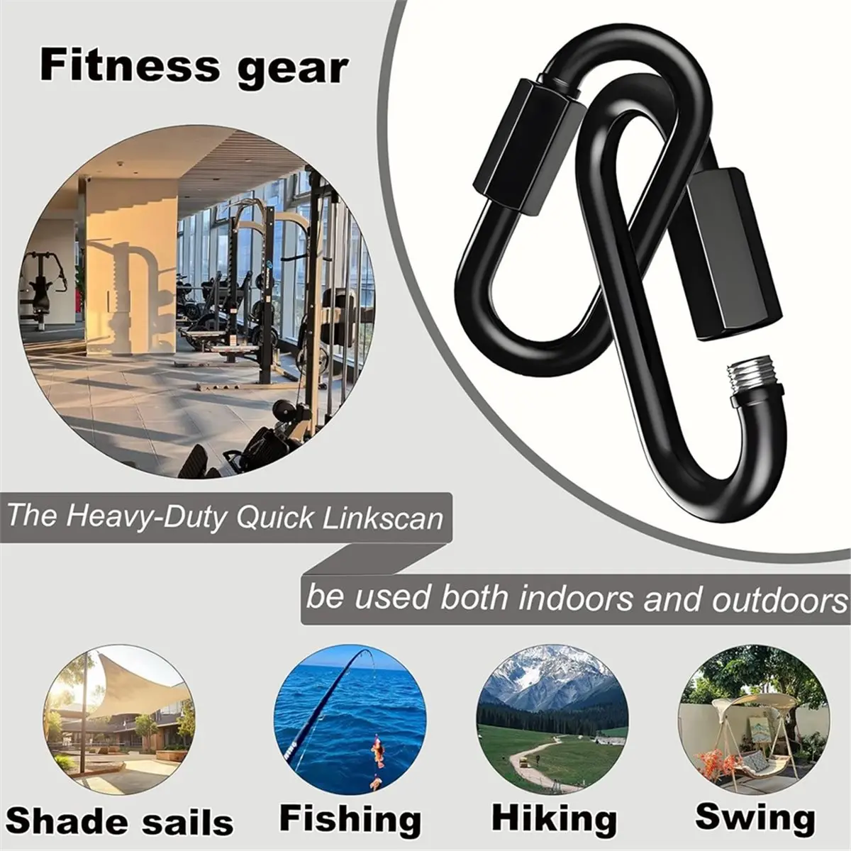 Steel Quick Link Locking Connector Rated 330 Lbs Sturdy Steel, 50-PCS for DIY & Outdoor Uses