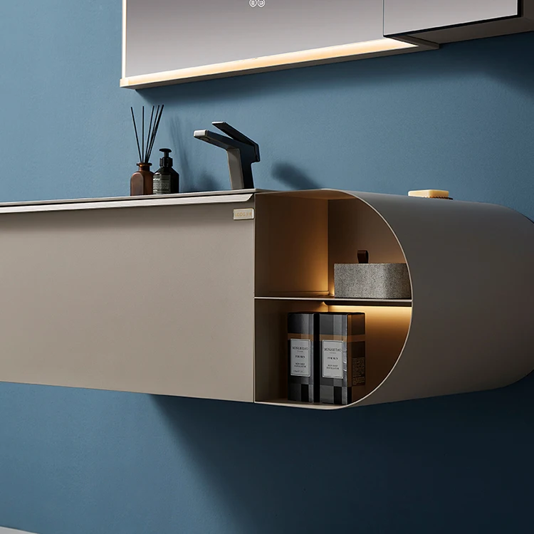 LANGDENG Fashion Simple Style Smart Mirror Cabinet Bathroom Basin Bathroom Cabinet Customizable