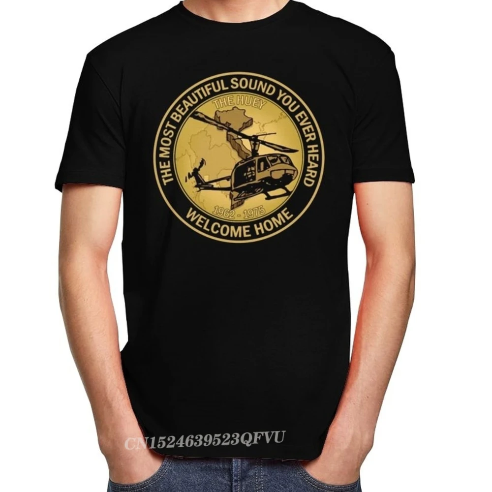 Camiseta de algodón de The Huey Helicopter, camiseta con el sonido más hermoso que has visto, Bienvenido a casa, 1962, 1975, guerra de Vietnam