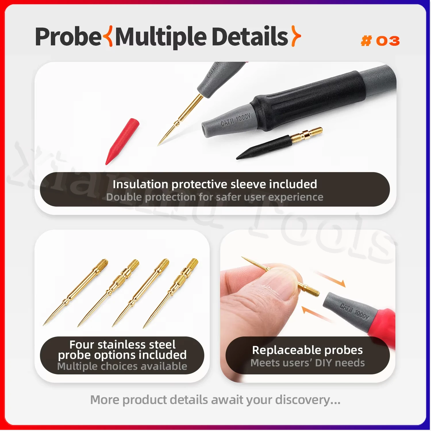 

Цифровой мультиметр YCS 10A 1000В: универсальный тестовый провод с игольчатым наконечником 0,28 мм, кабель для измерения тока и напряжения