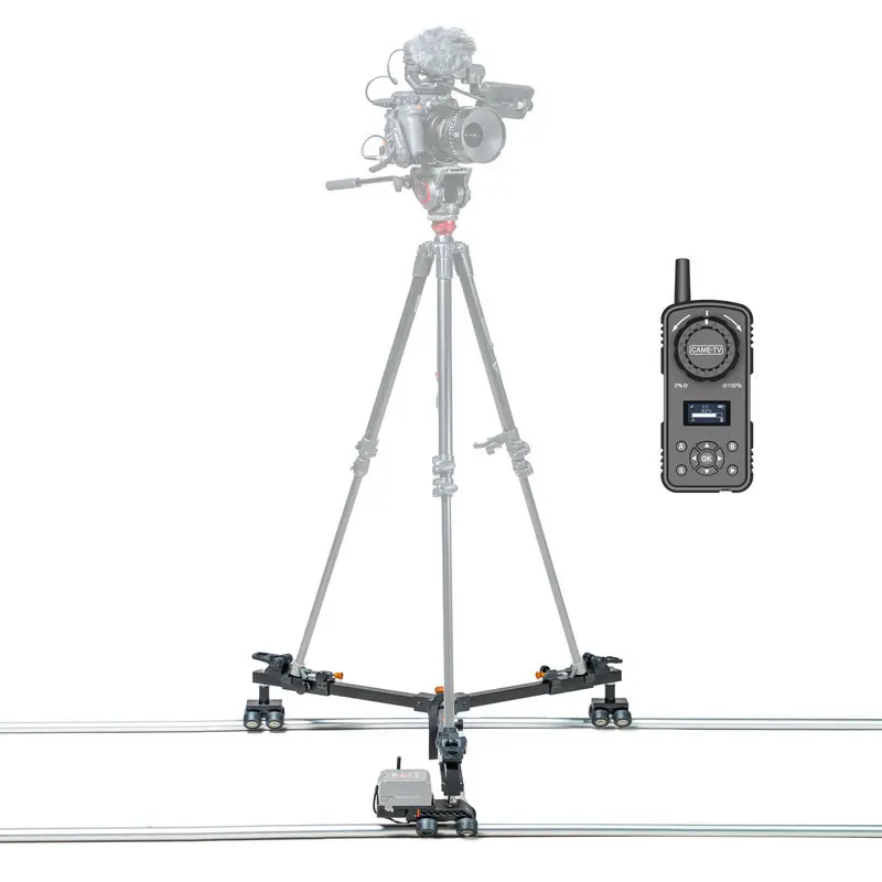 CAME-TV Power Dolly System With Remote + Motor & Dolly + 8 Pcs Straight Rails & 6 Curved Rails