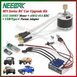 NEEBRC 2322 2600KV Brushless Motor AM32 45A ESC Param Adapter for 1/12 RC Car Crawler MN99S MN168 MN82 MN78 Upgrade Power Kit
