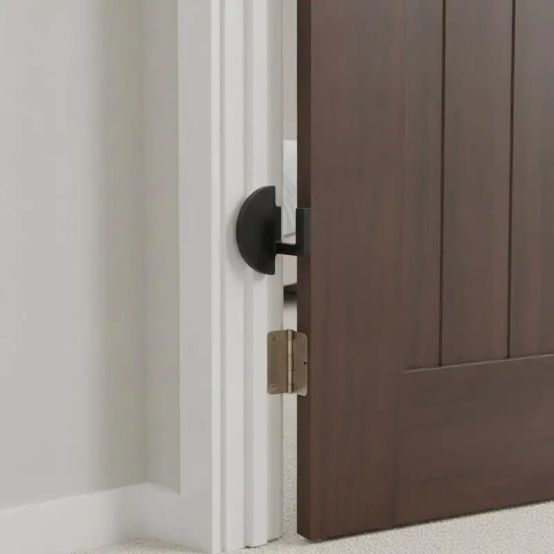 Hinge Door Stopper Universal Hinge Fit Fixed Clamp Block Fully Open Firm Hold for Most Standard Interior Home Doors