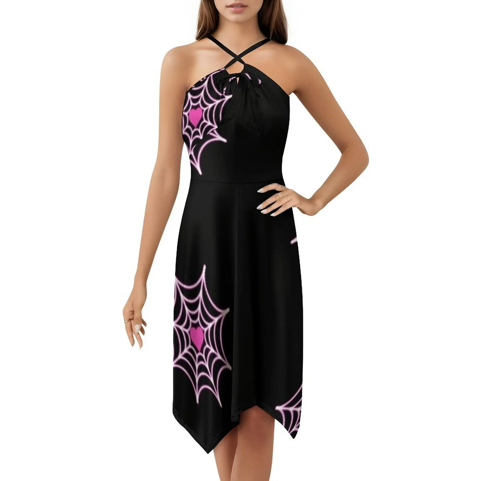 Spidey Roze Web Spider Ghost Web Gwen Spidey Web Grl Bloemen Kieljurk Voor Vrouwen Lente Zomer Casual Jurk Voor Party Ghost