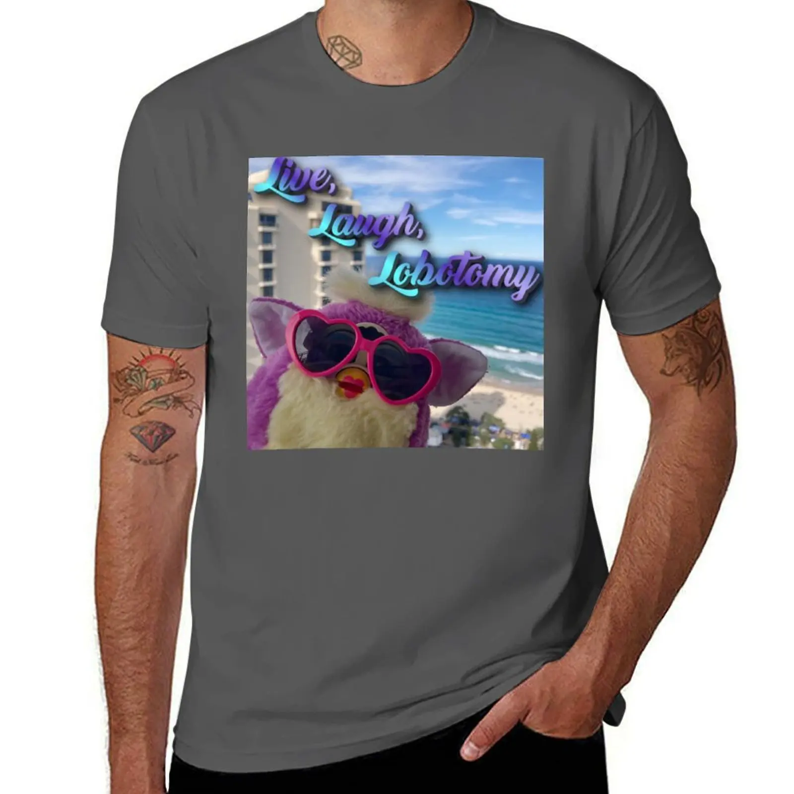 

Beach Furby - Live, Laugh... T-Shirt vintage hippie clothes man t shirt cute clothes oversized t shirts for men