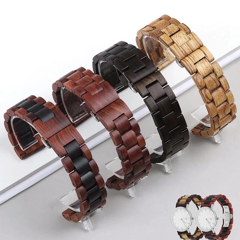 Wood Watch Strap 20mm 22mm Wooden Bracelet Quick Release Watchbands for Samsung Galaxy Watch for Huawei Watch GT2 GT3 Wristband