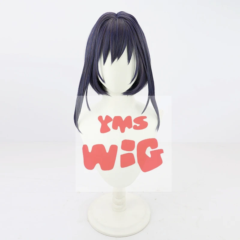 VTuber Ouro Kronii Cosplay Wig Hololive English Girls 06962 Dark Blue Short Straight Kawaii Synthetic Hair