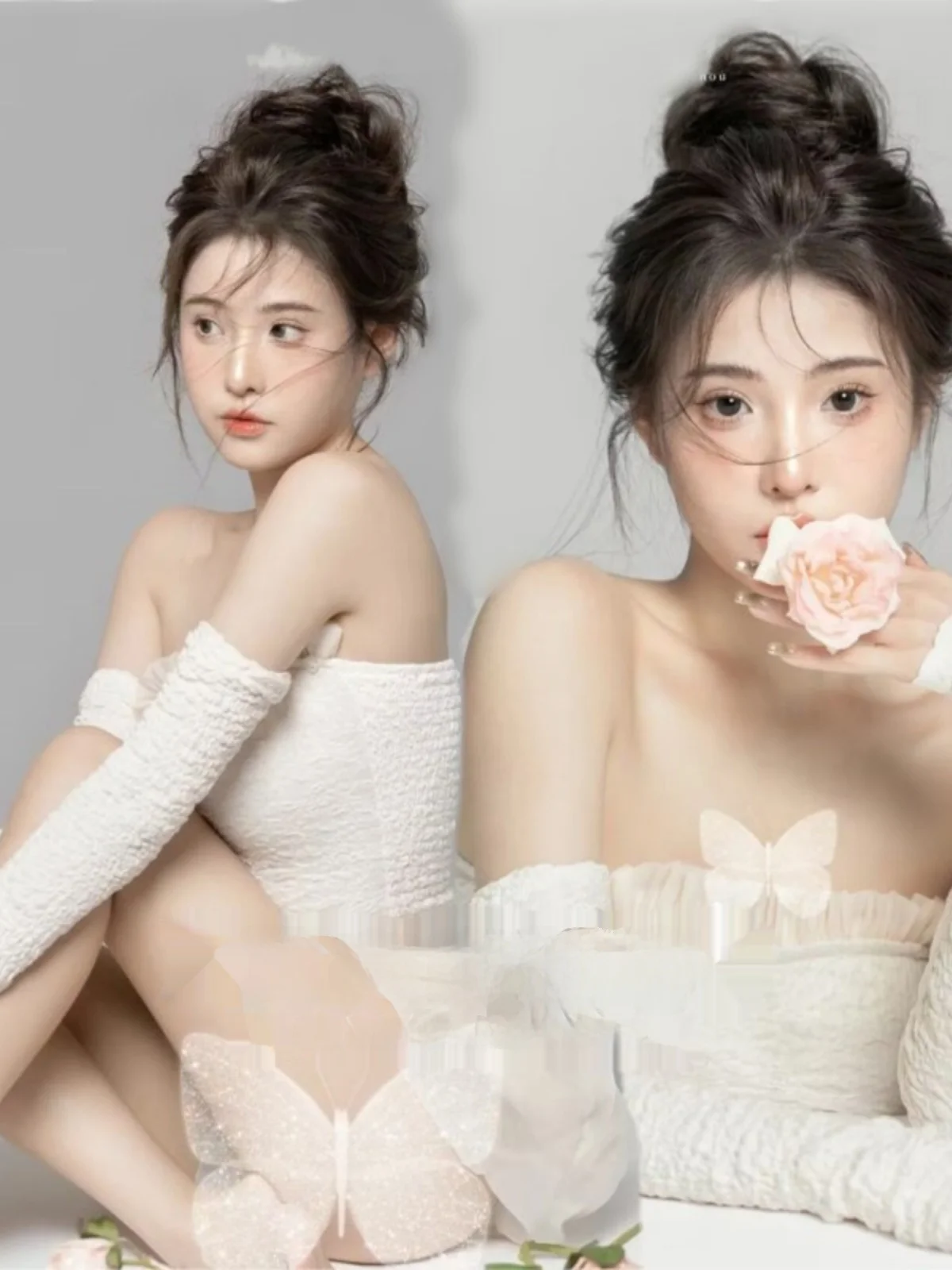 

Фотостудия в корейском стиле: Простая, элегантная одежда для фотосессий для молодых женщин 18-25 лет, полиэстер, матовый.