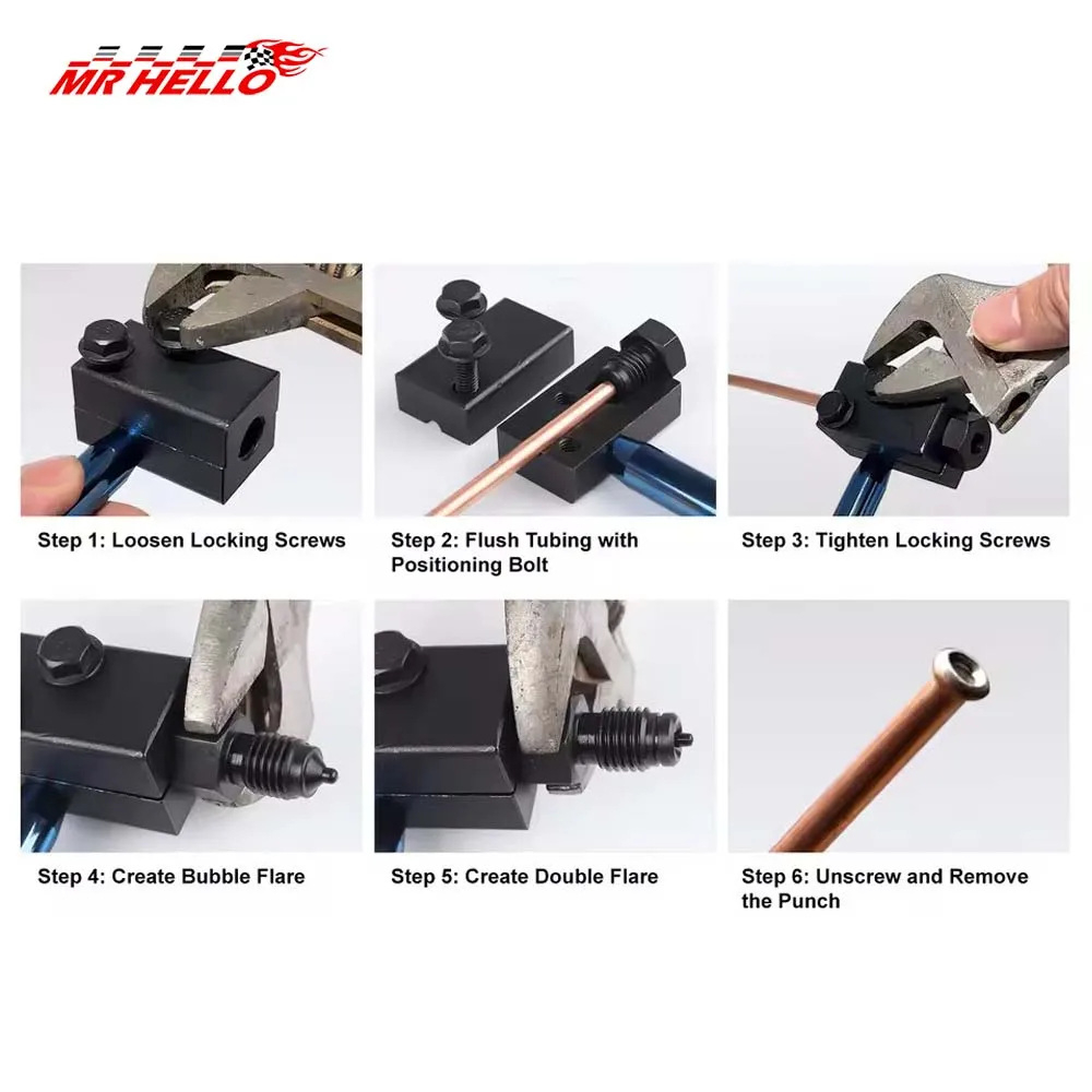 مجموعة أدوات Strumento per svasare tubi freno Lineo Professional in rame Kit bobina tubi line freno auto antiruggine Rullo tubo 3