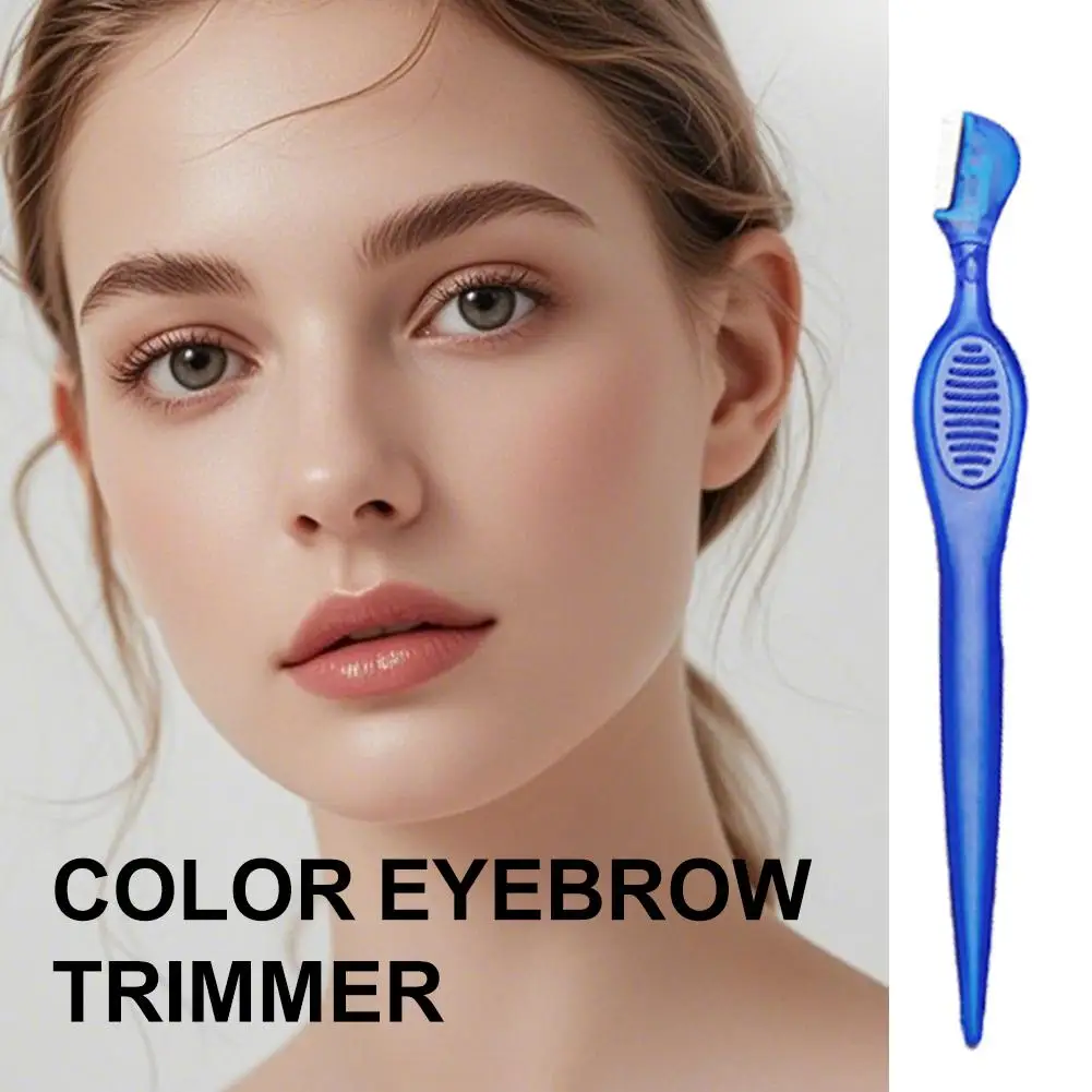 Pettine per lama di rasoio per sopracciglia Mini rasoio per sopracciglia portatile Rasoi per il viso multiuso Strumento per trucco di bellezza in acciaio inossidabile per donne e uomini