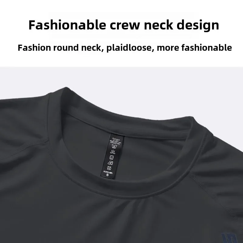 Men Sportswear Set Autumn Winter Fitness Clothes Training Long-sleeved Trousers with Phone Storage Professional Running Clothes