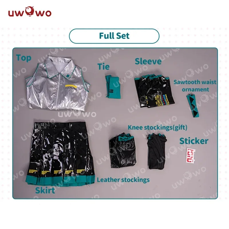 

In stock uwowo Miku cosplay costume mikku classic original anime cosplay outfits Halloween WOMEN'S clothing costume girl dress