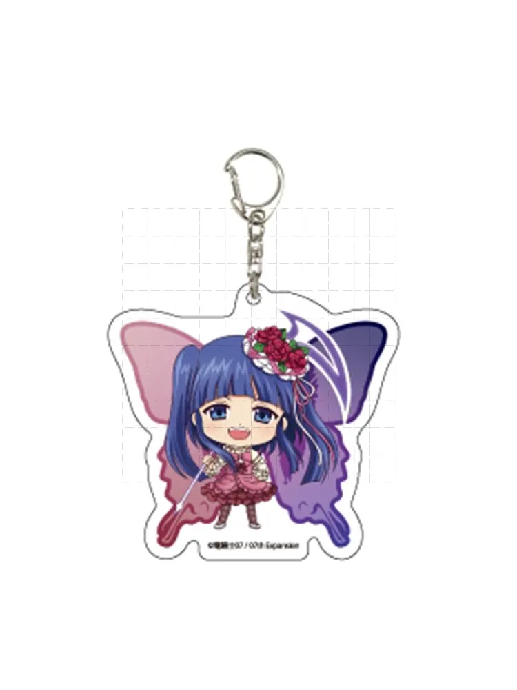 Game Ushiromiya Battler Keychain Doll Anime Beatrice Acrylic Keyring Pendant for Gift