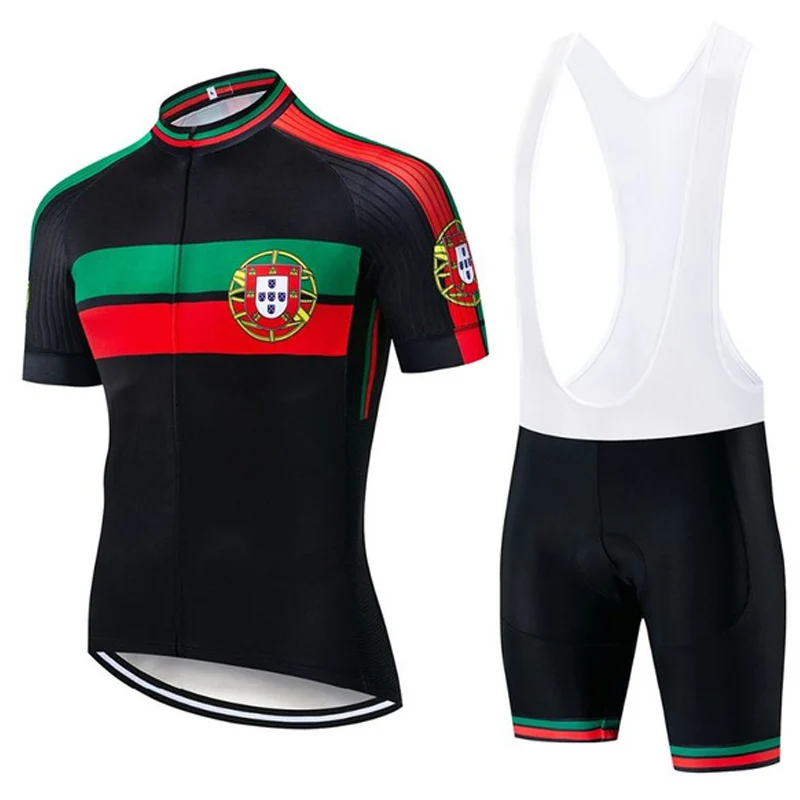 

Portugal Short Cycling Jersey Sets Bicycle MTB Downhill Road Mountain Tight Jacket Wear Ropa Bib Sport Rider Summer Moto Kits