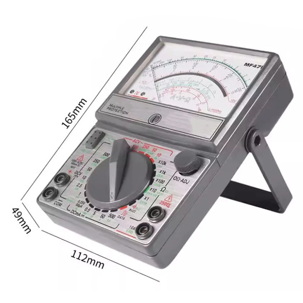 MF47F Industrial Grade Analog Multimeter for Electrical Appliance Repair and Field Testing without Battery Required