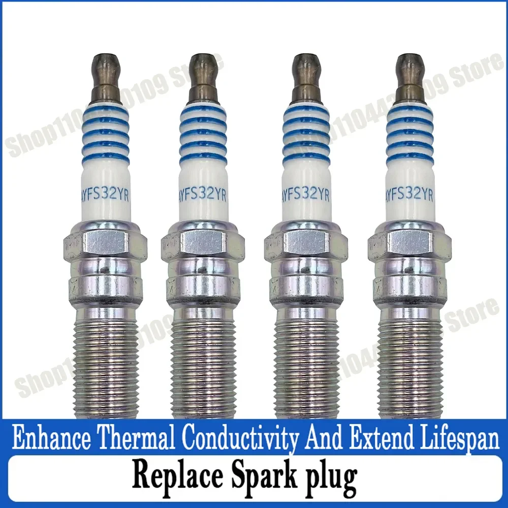 

4PCS High Quality iridium SPARK PLUGS For FORD MOTORCRAFT SP-530 SP530 AYFS32YR AYFS-32Y-R
