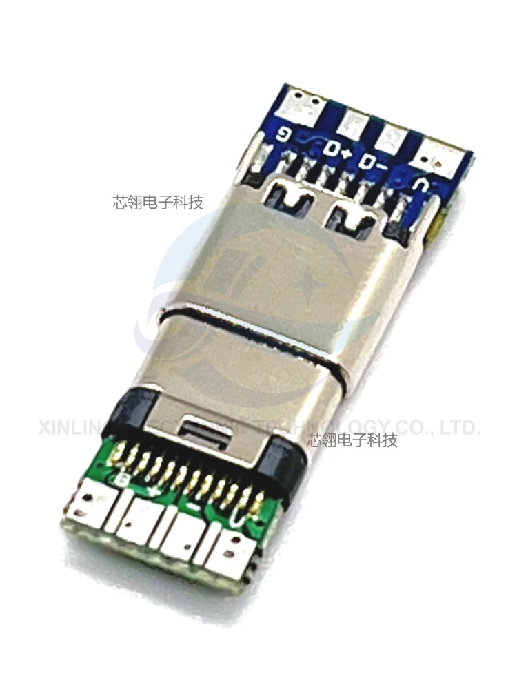 USB 3.1 type c male/Female Connectors Jack Tail 24pin usb Male Plug Electric Terminals welding DIY data cable Support PCB Board